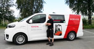 furgoneta de servicio 100% eléctrica en TMH Noruega