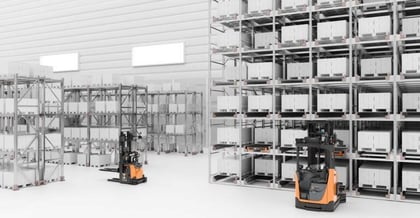 ASRS with radio shuttle