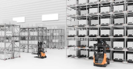 ASRS with radio shuttle